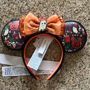 New with Tags Disney Parks Disneyland Halloween Mickey Ears Headband 👻